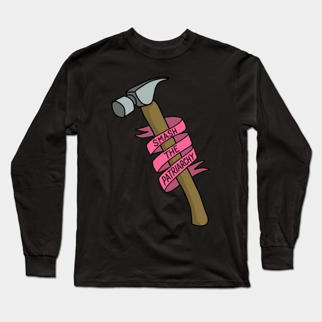 Smash the Patriarchy Long Sleeve T-Shirt by valentinahramov
